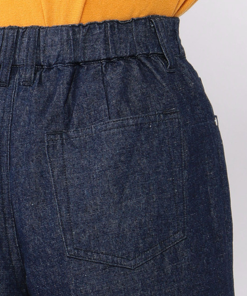 Petit Honfleur(プチオンフルール)の「◇カタログ掲載◇【麻シリーズ】麻入りデニムワイドパンツ(デニムパンツ・レディース・ネイビー/ブルー・70/61/64/67)」の18枚目の写真