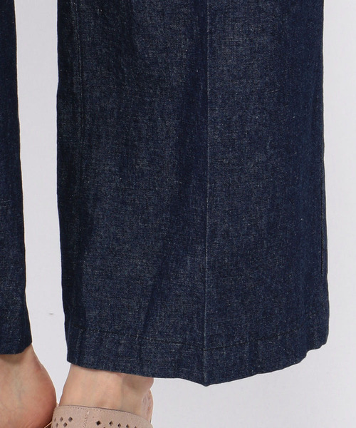 Petit Honfleur(プチオンフルール)の「◇カタログ掲載◇【麻シリーズ】麻入りデニムワイドパンツ(デニムパンツ・レディース・ネイビー/ブルー・70/61/64/67)」の16枚目の写真