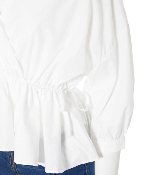 fifth（フィフス）の「カシュクールフレアブラウス（シャツ/ブラウス・レディース・ホワイト/パープル・MEDIUM）」の10枚目の写真