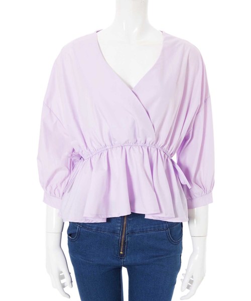 fifth（フィフス）の「カシュクールフレアブラウス（シャツ/ブラウス・レディース・ホワイト/パープル・MEDIUM）」の14枚目の写真