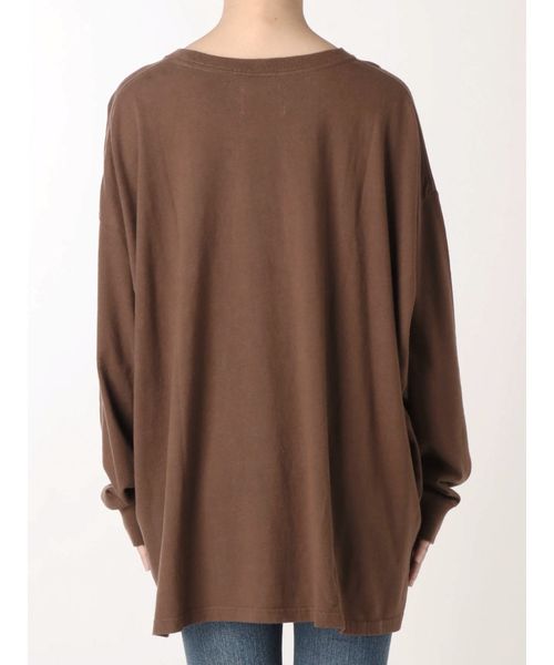 Ungrid（アングリッド）の「ビッグシルエットロングスリーブTee（Tシャツ/カットソー・レディース・ブラック/オフホワイト/グレー/ブラウン・FREE）」の10枚目の写真