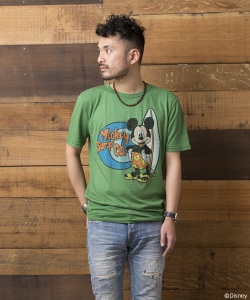 BEAMS(ビームス)の「○JUNK FOOD×BEAMS / 別注 Mickey Mouse TEE①(Tシャツ/カットソー・メンズ・ホワイト/オフホワイト/グリーン/ブラック/グレー/ホワイト系その他・SMALL/MEDIUM/LARGE/X-SMALL)」の1枚目の写真