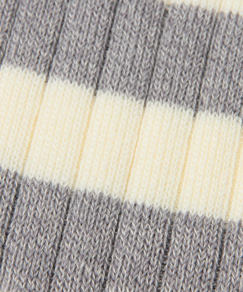BEAMS PLUS(ビームスプラス)の「BEAMS PLUS / リブ ボーダーソックス(ソックス/靴下・メンズ・ホワイト/ブラック系その他/グリーン/インディゴブルー・ONE SIZE)」の19枚目の写真