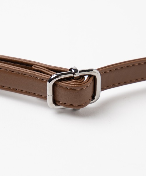 WEGO(ウィゴー)の「WEGO/ポーチ付きシアーショルダーバッグ(ショルダーバッグ・レディース・ブラウン/ブラック・FREE)」の9枚目の写真