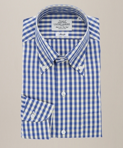 UNITED ARROWS（ユナイテッドアローズ）の「UAD カラードチェック　ボタンダウンシャツ ◆（シャツ/ブラウス・メンズ・ケリー/コバルトブルー・37cm/39cm/40cm/38cm/41cm）」の2枚目の写真