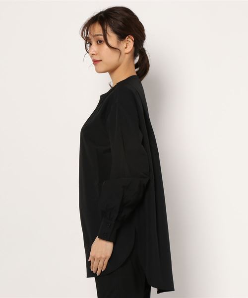 coca（coca）（コカ）の「ボートネックバルーンスリーブシンプルブラウス（シャツ/ブラウス・レディース・ホワイト/ブラック・ONE SIZE）」の3枚目の写真