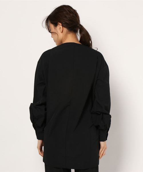 coca（coca）（コカ）の「ボートネックバルーンスリーブシンプルブラウス（シャツ/ブラウス・レディース・ホワイト/ブラック・ONE SIZE）」の4枚目の写真