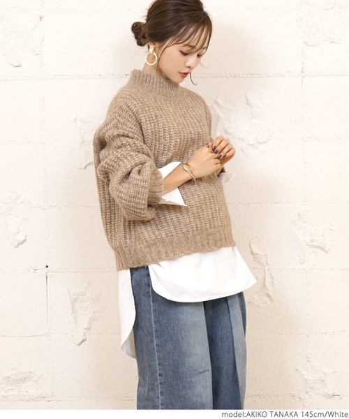 coca（coca）（コカ）の「ボートネックバルーンスリーブシンプルブラウス（シャツ/ブラウス・レディース・ホワイト/ブラック・ONE SIZE）」の7枚目の写真