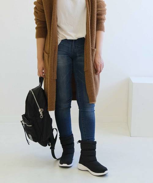 AmiAmi（アミアミ）の「ダウンブーツ/スノーブーツ（ブーツ・レディース・ブラック/グレー/グレイッシュベージュ/ダークブラウン・LL/S/M/L/3L）」の9枚目の写真