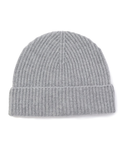 Johnstons of Elgin（ジョンストンズオブエルガン）の「JOHNSTONS / カシミヤリブキャップ（ニットキャップ/ビーニー・メンズ・ブラック/オリーブ/ホワイト/ライトグレー/ネイビー・FREE）」の3枚目の写真