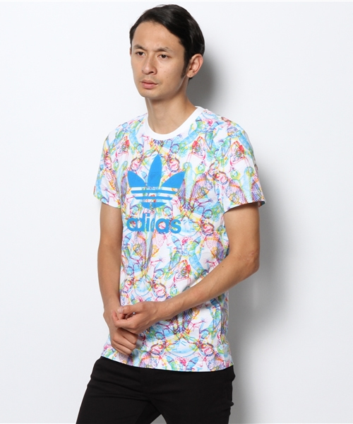 adidas Originals(アディダスオリジナルス)の「adidas Originals アディダス オリジナルス RGB TEE AOP(Tシャツ/カットソー・メンズ・ホワイト/ブラック・SMALL/MEDIUM/LARGE/X-LARGE)」の1枚目の写真