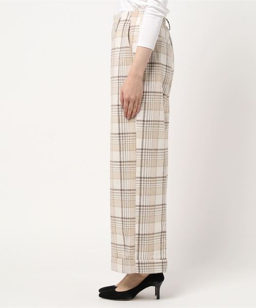notch.(ノッチ)の「チェックワイドパンツ(その他パンツ・レディース・ブラック/ベージュ/オフホワイト・M)」の5枚目の写真