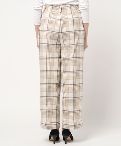 notch.(ノッチ)の「チェックワイドパンツ(その他パンツ・レディース・ブラック/ベージュ/オフホワイト・M)」の4枚目の写真