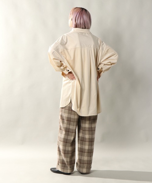 notch.(ノッチ)の「チェックワイドパンツ(その他パンツ・レディース・ブラック/ベージュ/オフホワイト・M)」の7枚目の写真