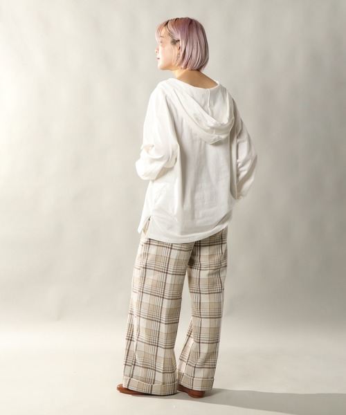 notch.(ノッチ)の「チェックワイドパンツ(その他パンツ・レディース・ブラック/ベージュ/オフホワイト・M)」の16枚目の写真