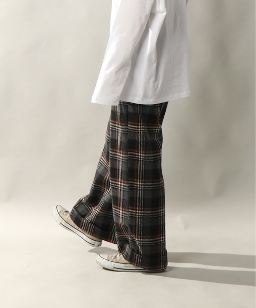 notch.(ノッチ)の「チェックワイドパンツ(その他パンツ・レディース・ブラック/ベージュ/オフホワイト・M)」の13枚目の写真