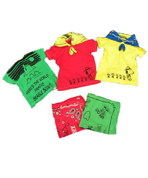 One deux boo(ワンドゥーブー)の「Peanuts半袖Tee ビーグルスカウト柄レディース(Tシャツ/カットソー・レディース・グリーン/イエロー/レッド・MEDIUM)」の7枚目の写真