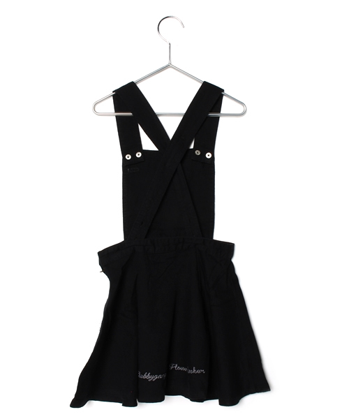 CHUBBYGANG（チャビーギャング）の「メッセージ刺繍　サロペットスカート（Tシャツ/カットソー・キッズ・ブラック/インディゴブルー・120/130/110）」の9枚目の写真