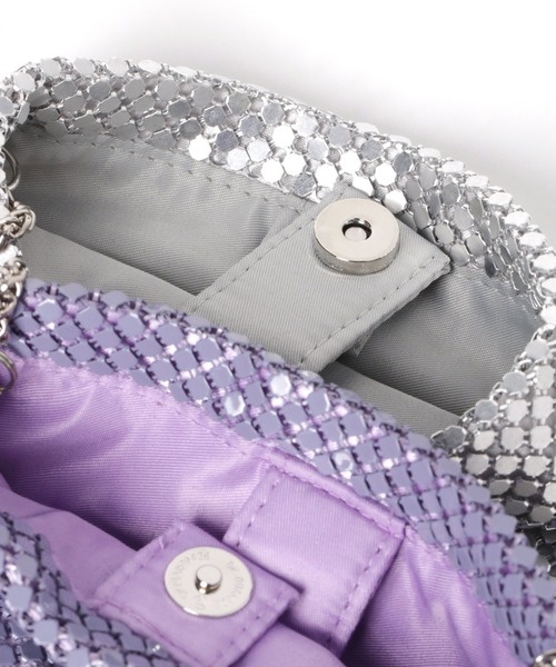 GLOBAL WORK（グローバルワーク）の「メタルメッシュショルダー/866888（ショルダーバッグ・レディース・パープル系その他2/ライトグレー/ライトベージュ・FREE）」の9枚目の写真
