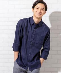 coen | ヘンプレギュラーカラー7分袖シャツ#(シャツ/ブラウス)