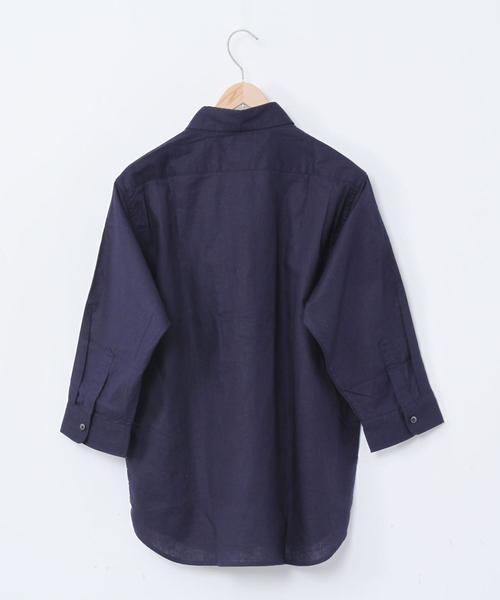 coen（コーエン）の「ヘンプレギュラーカラー7分袖シャツ#（シャツ/ブラウス・メンズ・ホワイト/オリーブ/ネイビー・SMALL/MEDIUM/LARGE/X-LARGE）」の21枚目の写真