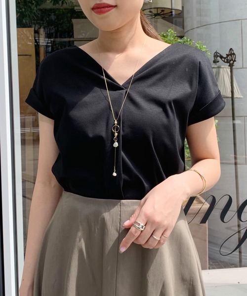 LOUNGEDRESS（ラウンジドレス）の「ブラウスカットソー（Tシャツ/カットソー・レディース・ライトグレー/オフホワイト/ブラック・FREE）」の3枚目の写真