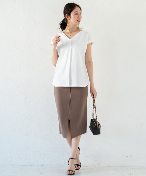 LOUNGEDRESS（ラウンジドレス）の「ブラウスカットソー（Tシャツ/カットソー・レディース・ライトグレー/オフホワイト/ブラック・FREE）」の9枚目の写真