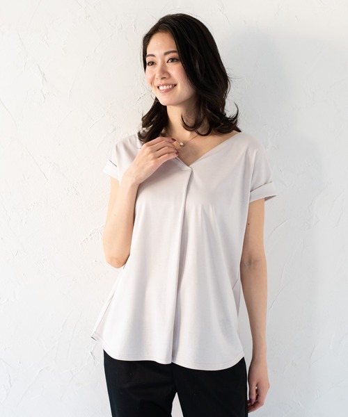 LOUNGEDRESS（ラウンジドレス）の「ブラウスカットソー（Tシャツ/カットソー・レディース・ライトグレー/オフホワイト/ブラック・FREE）」の11枚目の写真