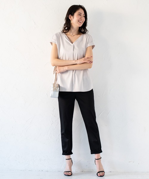 LOUNGEDRESS（ラウンジドレス）の「ブラウスカットソー（Tシャツ/カットソー・レディース・ライトグレー/オフホワイト/ブラック・FREE）」の13枚目の写真