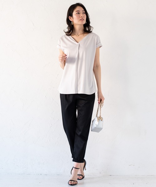 LOUNGEDRESS（ラウンジドレス）の「ブラウスカットソー（Tシャツ/カットソー・レディース・ライトグレー/オフホワイト/ブラック・FREE）」の14枚目の写真