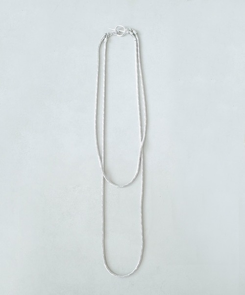 DouDou（ドゥドゥ）の「スネークチェーン2連ネックレス（ネックレス・レディース・シルバー/ゴールド・FREE）」の2枚目の写真