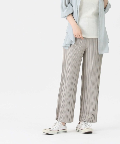 HONEYSUCKLE ROSE(ハニーサックルローズ)の「【HONEYSUCKLE ROSE】細プリーツパンツ(その他パンツ・レディース・グリーン/ベージュ/ブラウン/ブラック/オリーブ・M/L)」の4枚目の写真