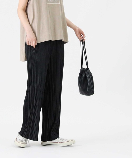 HONEYSUCKLE ROSE(ハニーサックルローズ)の「【HONEYSUCKLE ROSE】細プリーツパンツ(その他パンツ・レディース・グリーン/ベージュ/ブラウン/ブラック/オリーブ・M/L)」の2枚目の写真