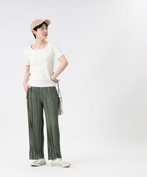 HONEYSUCKLE ROSE(ハニーサックルローズ)の「【HONEYSUCKLE ROSE】細プリーツパンツ(その他パンツ・レディース・グリーン/ベージュ/ブラウン/ブラック/オリーブ・M/L)」の15枚目の写真