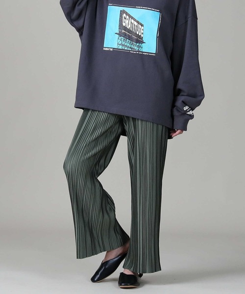 HONEYSUCKLE ROSE(ハニーサックルローズ)の「【HONEYSUCKLE ROSE】細プリーツパンツ(その他パンツ・レディース・グリーン/ベージュ/ブラウン/ブラック/オリーブ・M/L)」の17枚目の写真