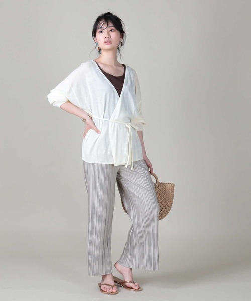 HONEYSUCKLE ROSE(ハニーサックルローズ)の「【HONEYSUCKLE ROSE】細プリーツパンツ(その他パンツ・レディース・グリーン/ベージュ/ブラウン/ブラック/オリーブ・M/L)」の11枚目の写真