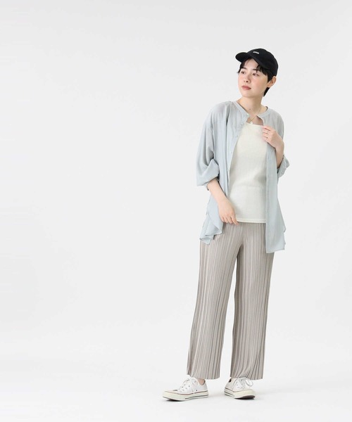 HONEYSUCKLE ROSE(ハニーサックルローズ)の「【HONEYSUCKLE ROSE】細プリーツパンツ(その他パンツ・レディース・グリーン/ベージュ/ブラウン/ブラック/オリーブ・M/L)」の14枚目の写真