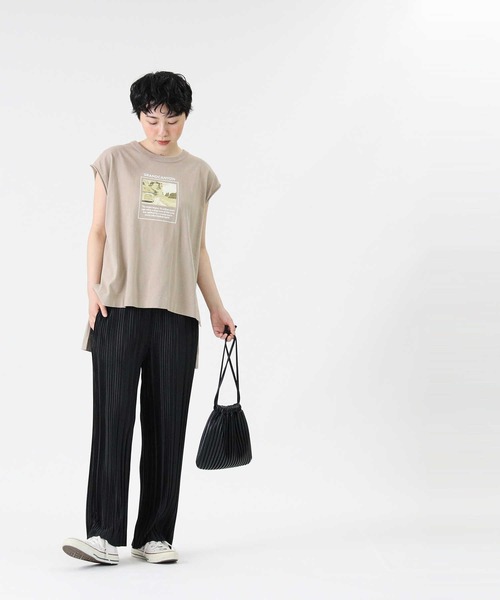 HONEYSUCKLE ROSE(ハニーサックルローズ)の「【HONEYSUCKLE ROSE】細プリーツパンツ(その他パンツ・レディース・グリーン/ベージュ/ブラウン/ブラック/オリーブ・M/L)」の7枚目の写真