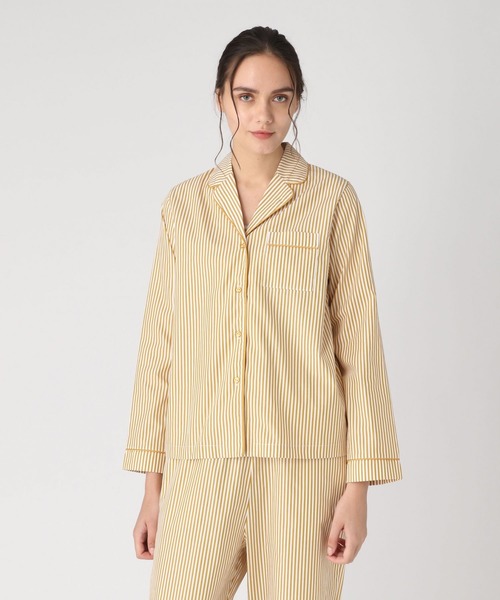 bijorie（ビジュリィ）の「ストライプコットン パジャマ／長袖（ルームウェア/パジャマ・レディース・レッド/キャメル/イエロー・FREE）」の7枚目の写真