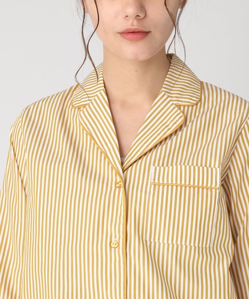 bijorie（ビジュリィ）の「ストライプコットン パジャマ／長袖（ルームウェア/パジャマ・レディース・レッド/キャメル/イエロー・FREE）」の10枚目の写真