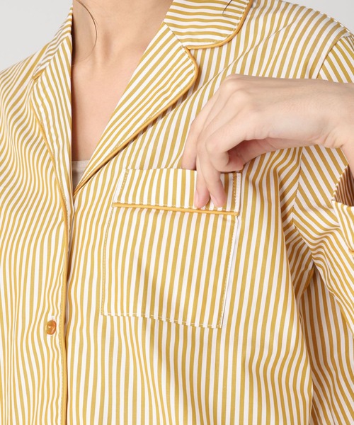 bijorie（ビジュリィ）の「ストライプコットン パジャマ／長袖（ルームウェア/パジャマ・レディース・レッド/キャメル/イエロー・FREE）」の12枚目の写真