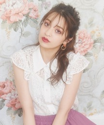 レースフリルブラウス