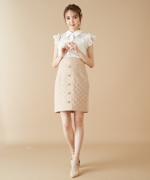 MIIA（ミーア）の「レースフリルブラウス（シャツ/ブラウス・レディース・ブラック/ベージュ/オフホワイト・FREE）」の5枚目の写真