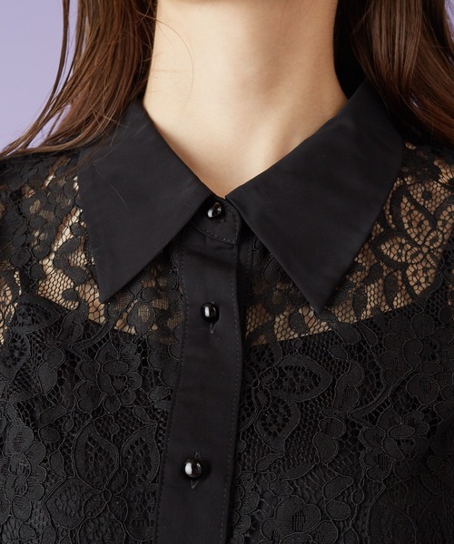 MIIA（ミーア）の「レースフリルブラウス（シャツ/ブラウス・レディース・ブラック/ベージュ/オフホワイト・FREE）」の15枚目の写真