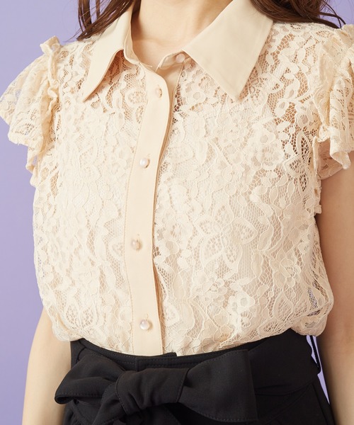 MIIA（ミーア）の「レースフリルブラウス（シャツ/ブラウス・レディース・ブラック/ベージュ/オフホワイト・FREE）」の13枚目の写真