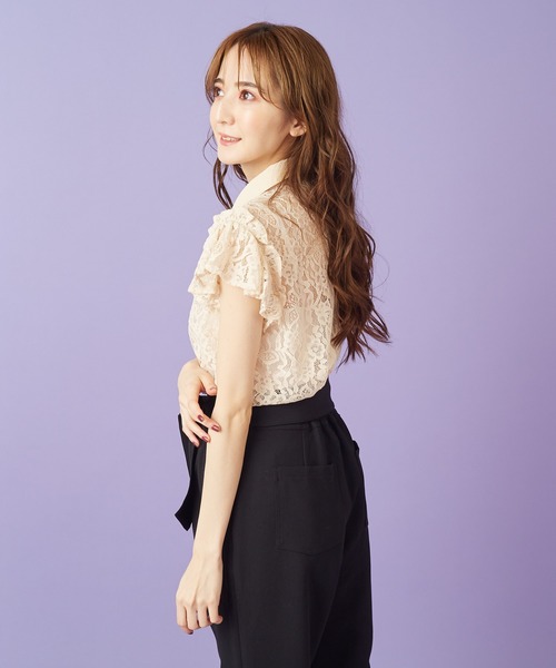 MIIA（ミーア）の「レースフリルブラウス（シャツ/ブラウス・レディース・ブラック/ベージュ/オフホワイト・FREE）」の11枚目の写真