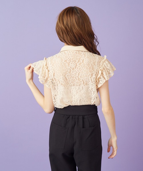 MIIA（ミーア）の「レースフリルブラウス（シャツ/ブラウス・レディース・ブラック/ベージュ/オフホワイト・FREE）」の12枚目の写真