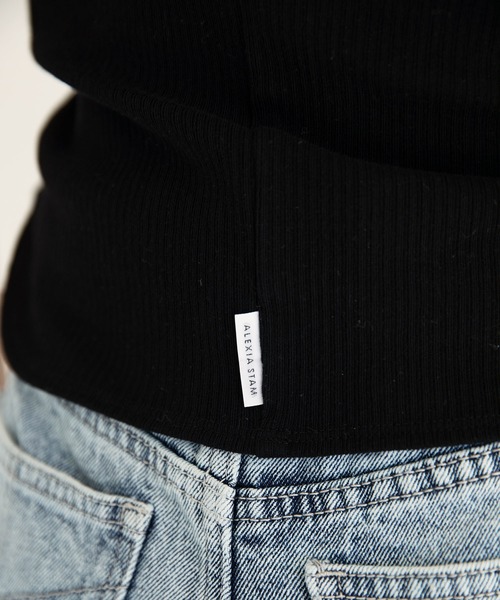 ALEXIA STAM（アリシアスタン）の「Open Back Rib Camisole /オープンバックリブキャミソール（キャミソール・レディース・ブラック/カーキ/グレイッシュベージュ・FREE）」の21枚目の写真