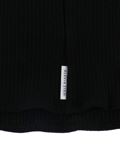 ALEXIA STAM（アリシアスタン）の「Open Back Rib Camisole /オープンバックリブキャミソール（キャミソール・レディース・ブラック/カーキ/グレイッシュベージュ・FREE）」の4枚目の写真