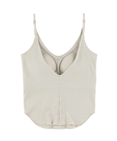 ALEXIA STAM（アリシアスタン）の「Open Back Rib Camisole /オープンバックリブキャミソール（キャミソール・レディース・ブラック/カーキ/グレイッシュベージュ・FREE）」の8枚目の写真